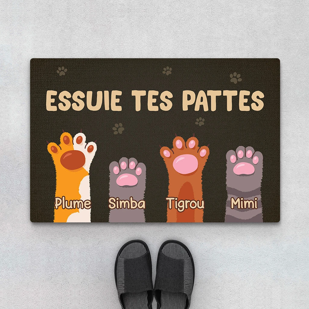 Tapis Personnalisé Chat - Empreinte Patte De Chat 3 Tapis Personnalisé Chat - Empreinte Patte De Chat