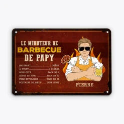 Plaque Personnalisable – Le Chronomètre BBQ De Papa
