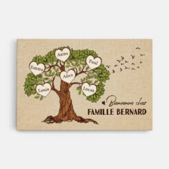 Arbre De Vie Toile Avec Prénoms – Tableau Famille Personnalisé
