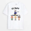 Ce Papy Appartient À Ces Petits-Enfants Adorables - Tee Shirt Papy Personnalisé