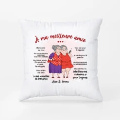 À Ma Vieille Amie - Coussin Personnalisé Meilleure Amie