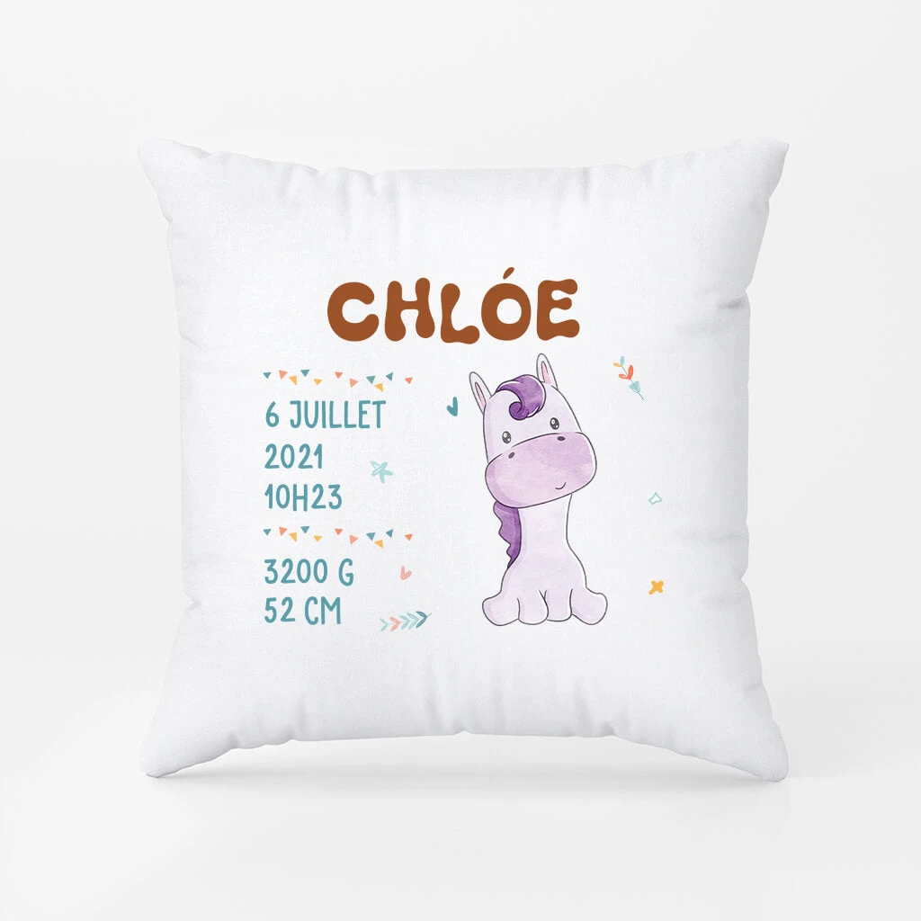 Enfant Renard Et Ses Informations - Coussin Enfant Personnalisé 4 Enfant Renard Et Ses Informations - Coussin Enfant Personnalisé – Image 2