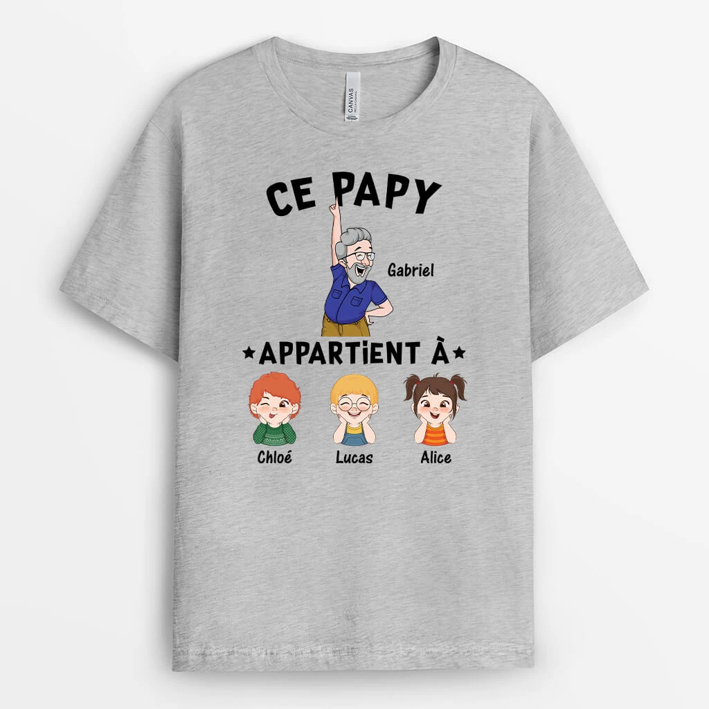 Cette Mamie Appartient À Ces Petits-Enfants Adorables - Tee Shirt Mamie Personnalisé 4 Cette Mamie Appartient À Ces Petits-Enfants Adorables - Tee Shirt Mamie Personnalisé – Image 2