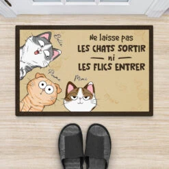 Paillasson Chat Personnalisé - Ne Pas Laisser Sortir Son Chat -Cadeau Plus fr2 93851ece 90ca 49c4 93d6 b6b20fa64809