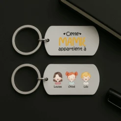 Porte-Clé Aluminium Personnalisé - Ce Papa Appartient À Version Pastel -Cadeau Plus fr2 d9d329e8 1cd3 434a 89fb c8b467389548